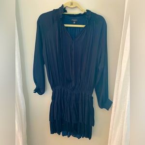 Current Air Los Angeles Navy Ruched Dress Size Small from Anthropologie